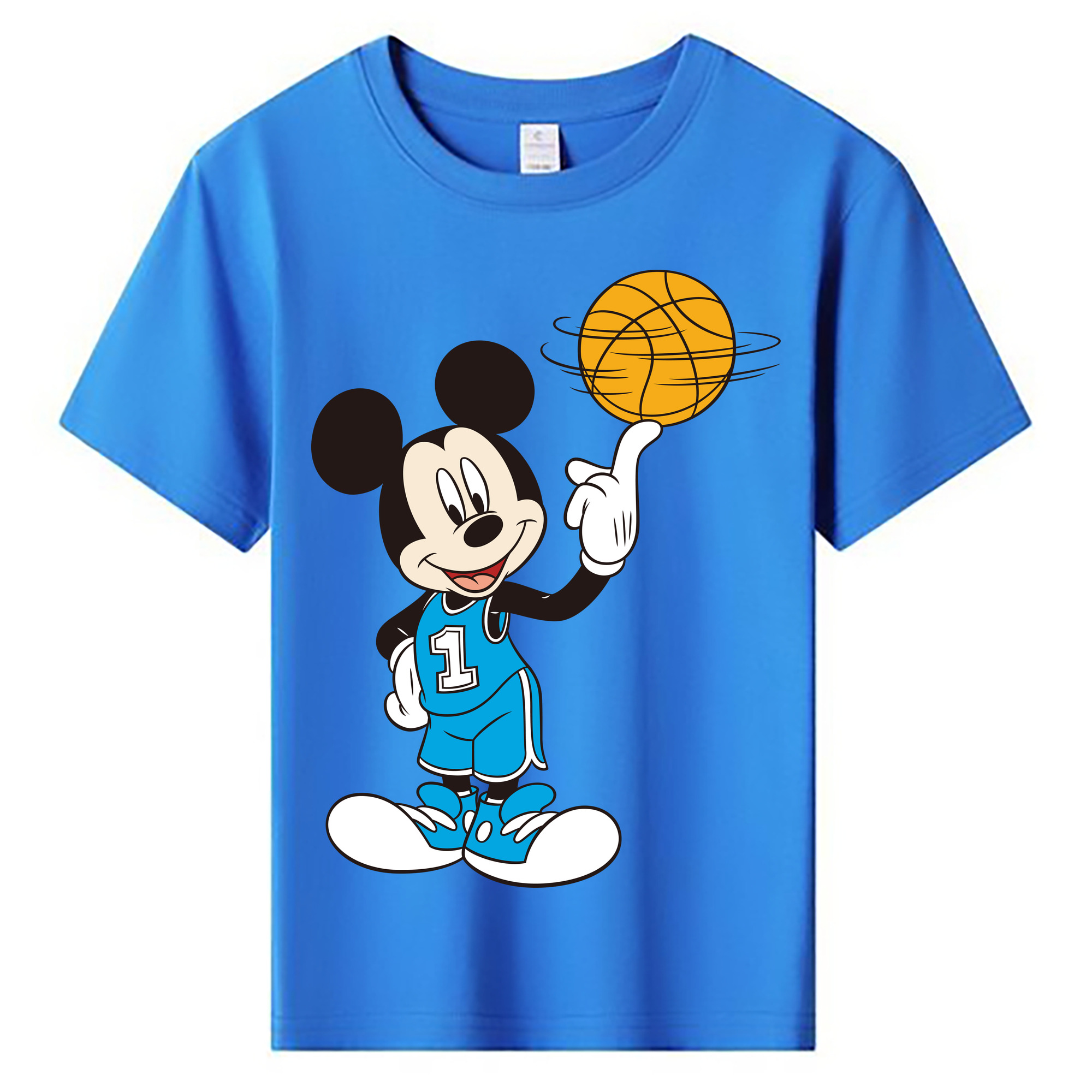 ミッキーマウス Mickey Mouse 綿100％キッズTシャツ（フロントプリント）